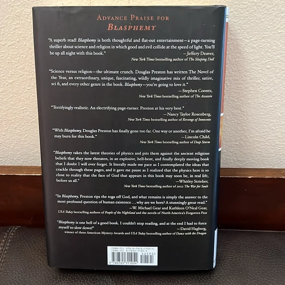 Douglas Preston “Blasphemy” Hardcover Thriller Novel